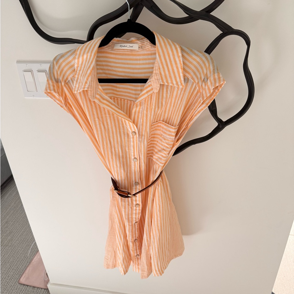 Mustard Seed : button down mini dress
